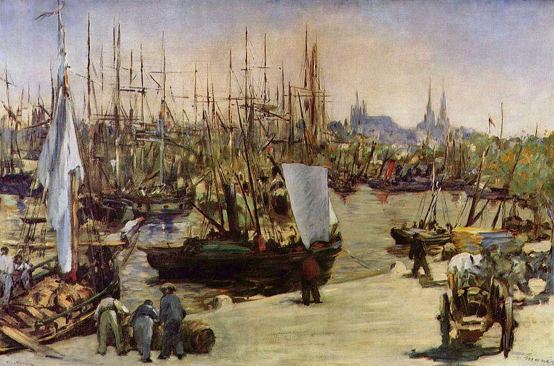 Edouard Manet Hafen von Bordeaux Spain oil painting art
